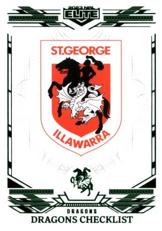 2023 NRL Elite Emerald Mojo - ME118 St George Illawarra Dragons Checklist