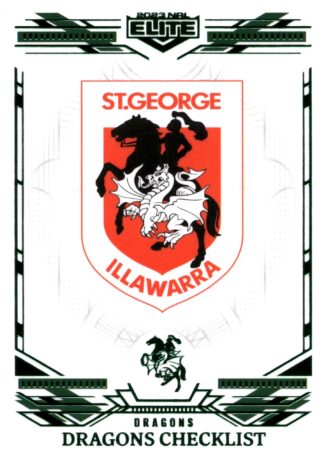 2023 NRL Elite Emerald Mojo - ME118 St George Illawarra Dragons Checklist