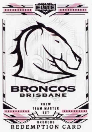 2023 NRL Elite NRLW Pink Diamond Mojo Redemption - PDR01 Brisbane Broncos