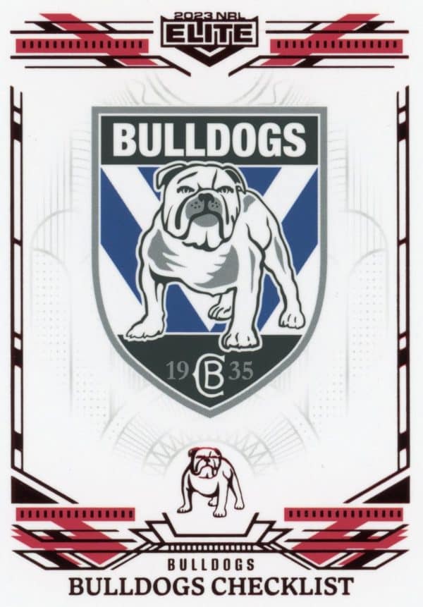 2023 NRL Elite Ruby Mojo - MR019 Canterbury Bulldogs Checklist