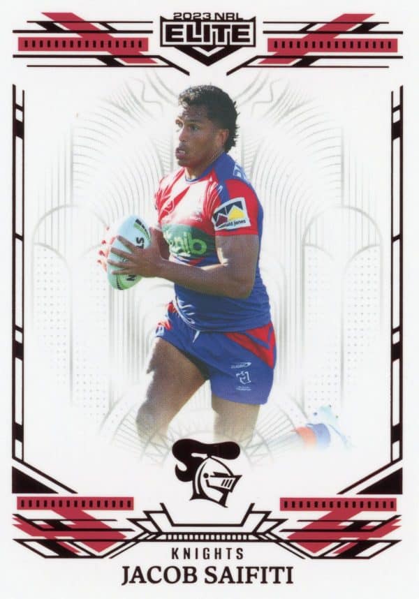 2023 NRL Elite Ruby Mojo - MR080 Jacob Saifiti Newcastle Knights