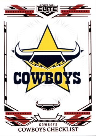 2023 NRL Elite Ruby Mojo - MR082 North Queensland Cowboys Checklist