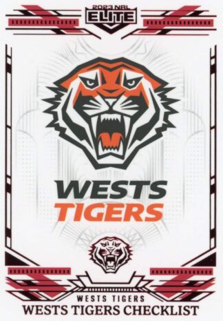 2023 NRL Elite Ruby Mojo - MR145 Wests Tigers Checklist