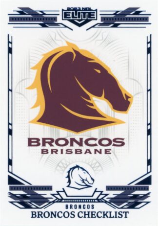 2023 NRL Elite Sapphire Mojo - MS001 Brisbane Broncos Checklist