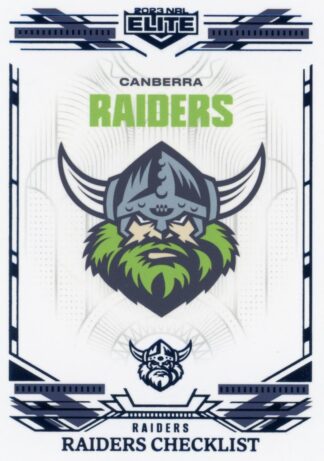 2023 NRL Elite Sapphire Mojo - MS010 Canberra Raiders Checklist