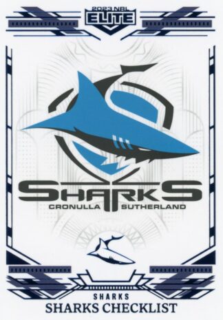 2023 NRL Elite Sapphire Mojo - MS028 Cronulla Sharks Checklist