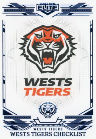 2023 NRL Elite Sapphire Mojo - MS145 Wests Tigers Checklist