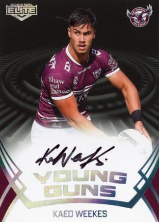 2023 NRL Elite Young Guns Signature - YGS07 Kaeo Weekes Manly Sea Eagles