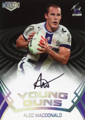 2023 NRL Elite Young Guns Signature - YGS08 Alec MacDonald Melbourne Storm