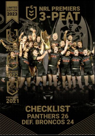 2023 NRL Premiers Collection - P01 Checklist & Team Photo