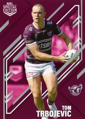 2023 NRL Rivalry Common Card - Base 21 Tom Trbojevic Manly Sea Eagles