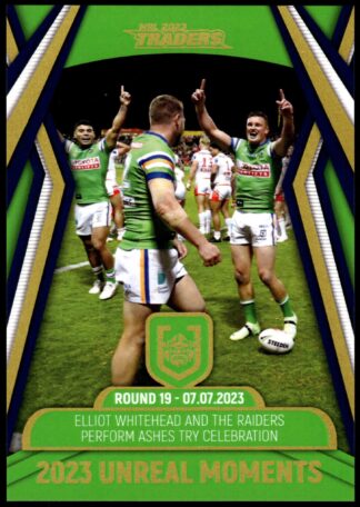 2023 NRL Traders Unreal Moment - GPP02 Elliott Whitehead Canberra Raiders