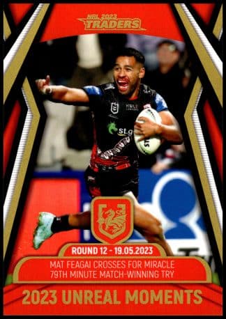 2023 NRL Traders Unreal Moment - GPP14 Mathew Feagai St George Dragons