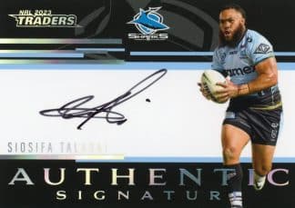 2023 NRL Traders Authentic Signatures Black - ASB04 Siosifa Talakai Cronulla Sharks