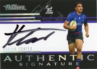 2023 NRL Traders Authentic Signatures Black - ASB07 Xavier Coates Melbourne Storm