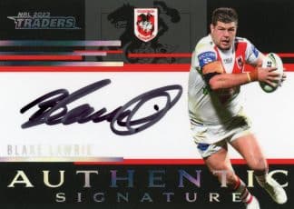 2023 NRL Traders Authentic Signatures Black - ASB13 Blake Lawrie St George Dragons