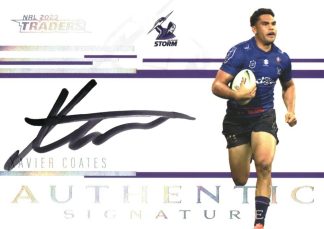 2023 NRL Traders Authentic Signatures White - ASW07 Xavier Coates Melbourne Storm