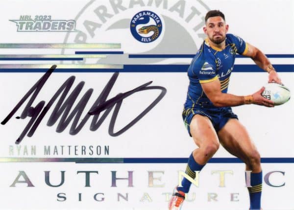 2023 NRL Traders Authentic Signatures White - ASW10 Ryan Matterson Parramatta Eels