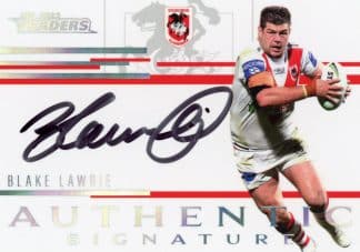 2023 NRL Traders Authentic Signatures White - ASW13 Blake Lawrie St George Dragons
