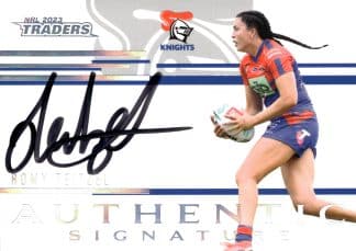 2023 NRL Traders Authentic Signatures White - ASW19 Romy Teitzel Newcastle Knights