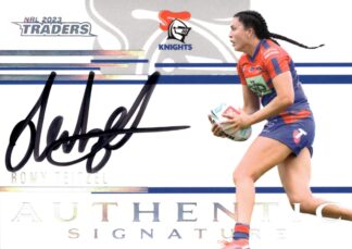 2023 NRL Traders Authentic Signatures White - ASW19 Romy Teitzel Newcastle Knights