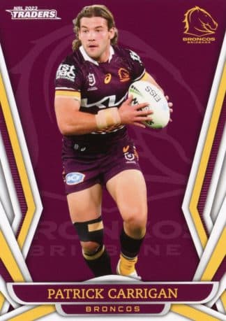 2023 NRL Traders Common Card - Base 003 Patrick Carrigan Brisbane Broncos