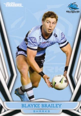 2023 NRL Traders Common Card - Base 032 Blayke Brailey Cronulla Sharks
