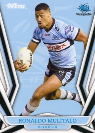 2023 NRL Traders Common Card - Base 037 Ronaldo Mulitalo Cronulla Sharks