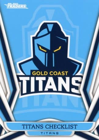 2023 NRL Traders Common Card - Base 041 Checklist Gold Coast Titans