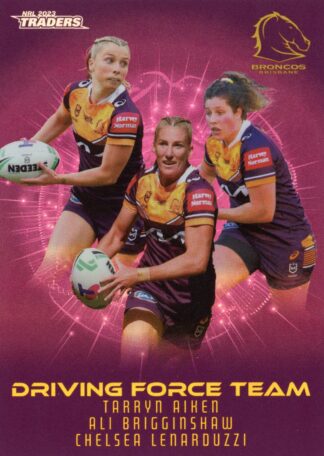 2023 NRL Traders Driving Force Team Parallel - DFP17 Brisbane Broncos