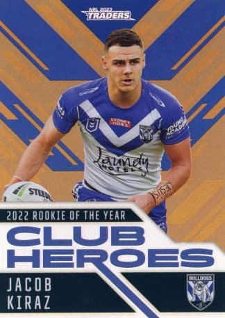 2023 NRL Traders Club Heroes Bronze - CHB06 Jacob Kiraz Canterbury Bulldogs