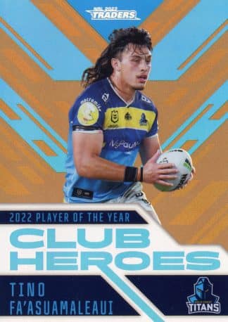2023 NRL Traders Club Heroes Bronze - CHB09 Tino Fa'asuamaleaui Gold Coast Titans