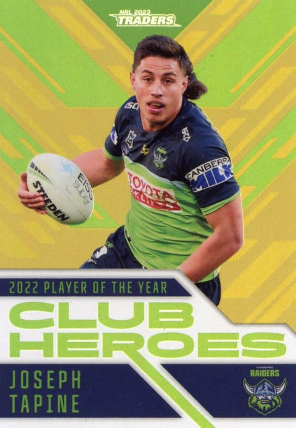 2023 NRL Traders Club Heroes Gold - CHG03 Joseph Tapine Canberra Raiders
