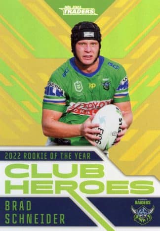 2023 NRL Traders Club Heroes Gold - CHG04 Brad Schneider Canberra Raiders