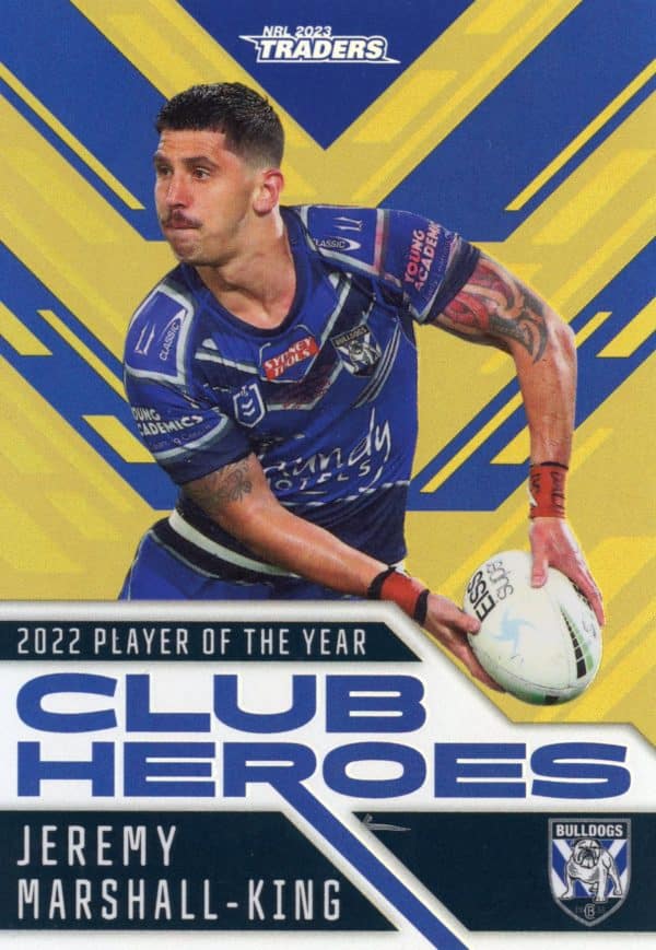2023 NRL Traders Club Heroes Gold - CHG05 Jeremy Marshall-King Canterbury Bulldogs