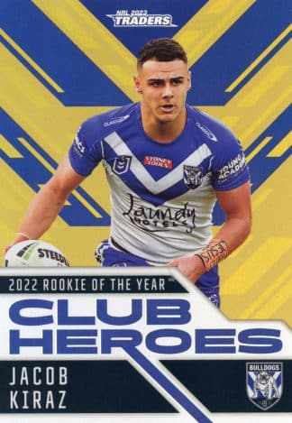 2023 NRL Traders Club Heroes Gold - CHG06 Jacob Kiraz Canterbury Bulldogs