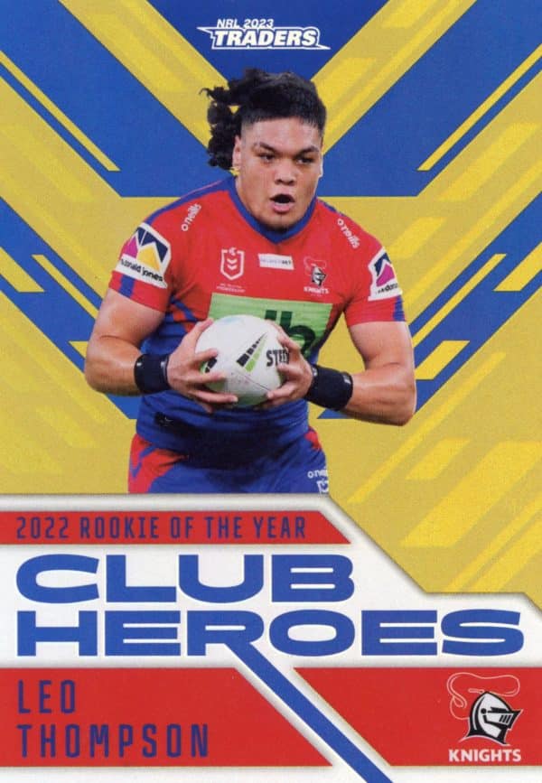 2023 NRL Traders Club Heroes Gold - CHG16 Leo Thompson Newcastle Knights