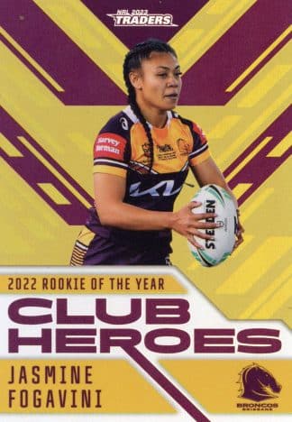 2023 NRL Traders Club Heroes Gold - CHG34 Jasmine Fogavini Brisbane Broncos