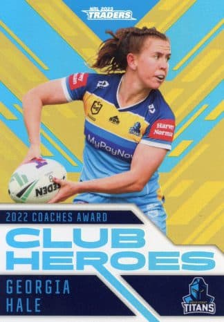 2023 NRL Traders Club Heroes Gold - CHG36 Georgia Hale Gold Coast Titans