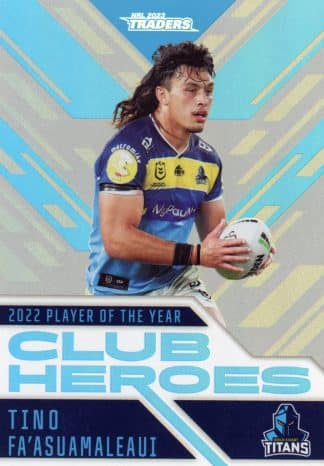 2023 NRL Traders Club Heroes Silver - CHS09 Tino Fa'asuamaleaui Gold Coast Titans
