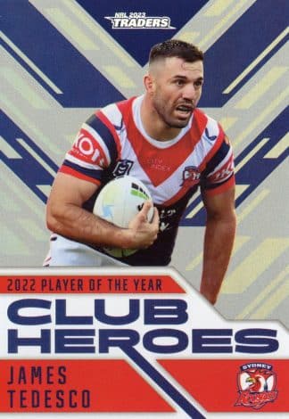 2023 NRL Traders Club Heroes Silver - CHS27 James Tedesco Sydney Roosters