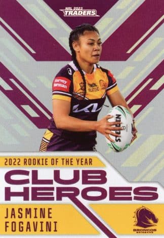 2023 NRL Traders Club Heroes Silver - CHS34 Jasmine Fogavini Brisbane Broncos