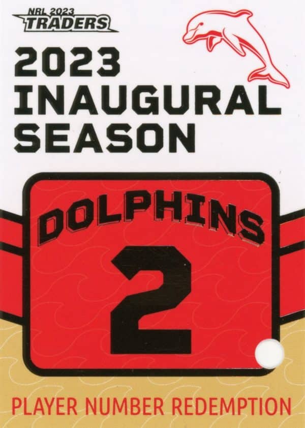 2023 NRL Traders Dolphins Parallel Inaugural Card - DP02 Jamayne Isaako - Image 2