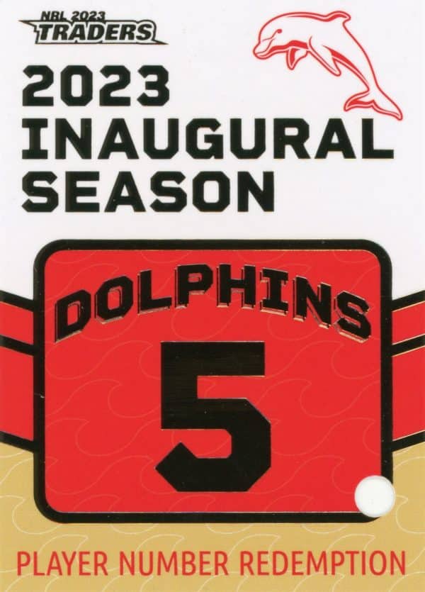 2023 NRL Traders Dolphins Parallel Inaugural Card - DP05 Tesi Niu - Image 2