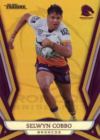 2023 NRL Traders Gold Pearl Specials - GS004 Selwyn Cobbo Brisbane Broncos