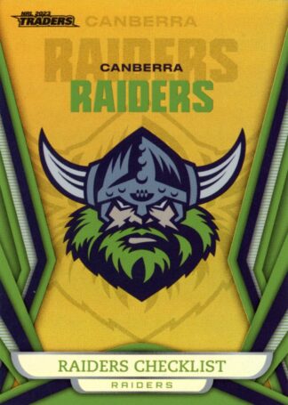 2023 NRL Traders Gold Pearl Specials - GS011 Checklist Canberra Raiders