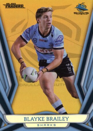 2023 NRL Traders Gold Pearl Specials - GS032 Blayke Brailey Cronulla Sharks