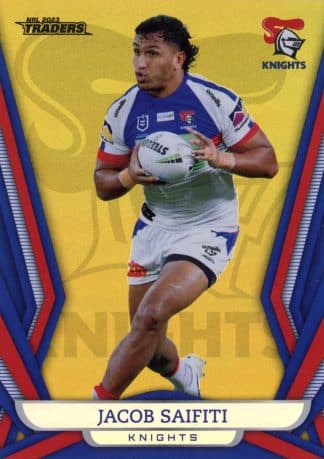 2023 NRL Traders Gold Pearl Specials - GS078 Jacob Saifiti Newcastle Knights