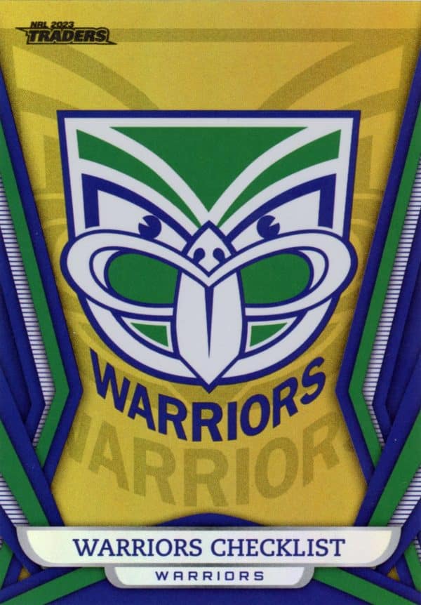 2023 NRL Traders Gold Pearl Specials - GS141 Checklist Warriors