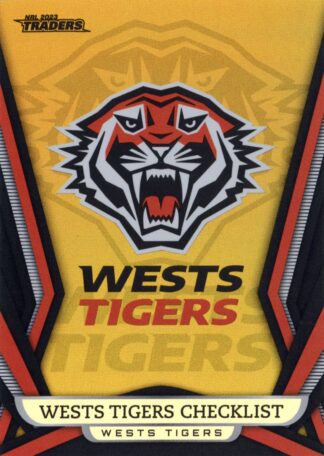 2023 NRL Traders Gold Pearl Specials - GS151 Checklist Wests Tigers